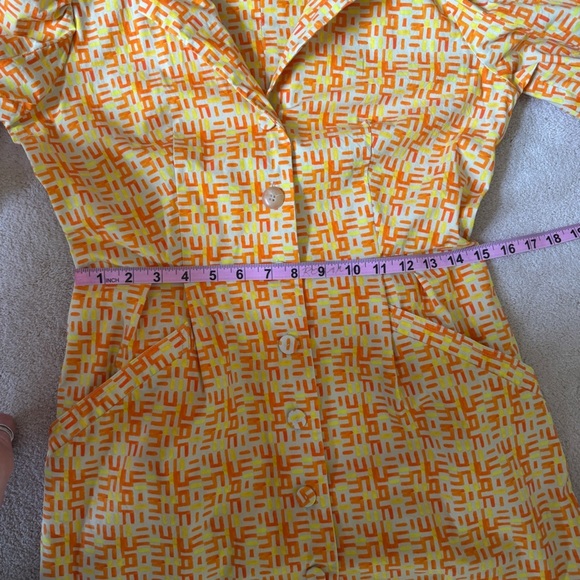 LHD Casitas Mini Dress Yellow Abstract 8 - Picture 13 of 14